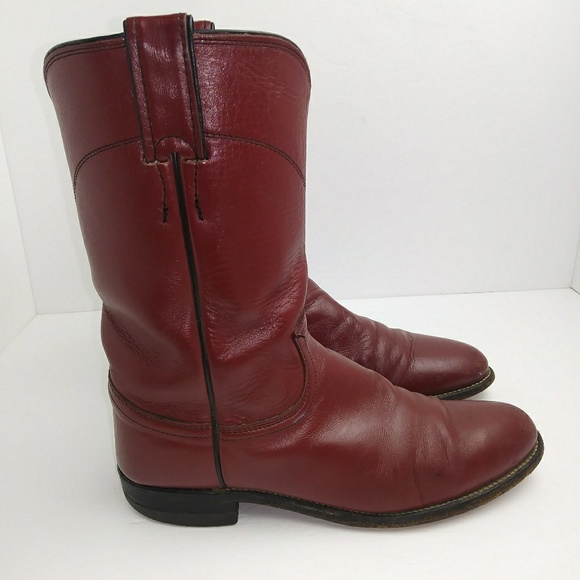 Justin Boots Shoes - Justin Cowgirl Boots Red leather Womens Size 7 1/2